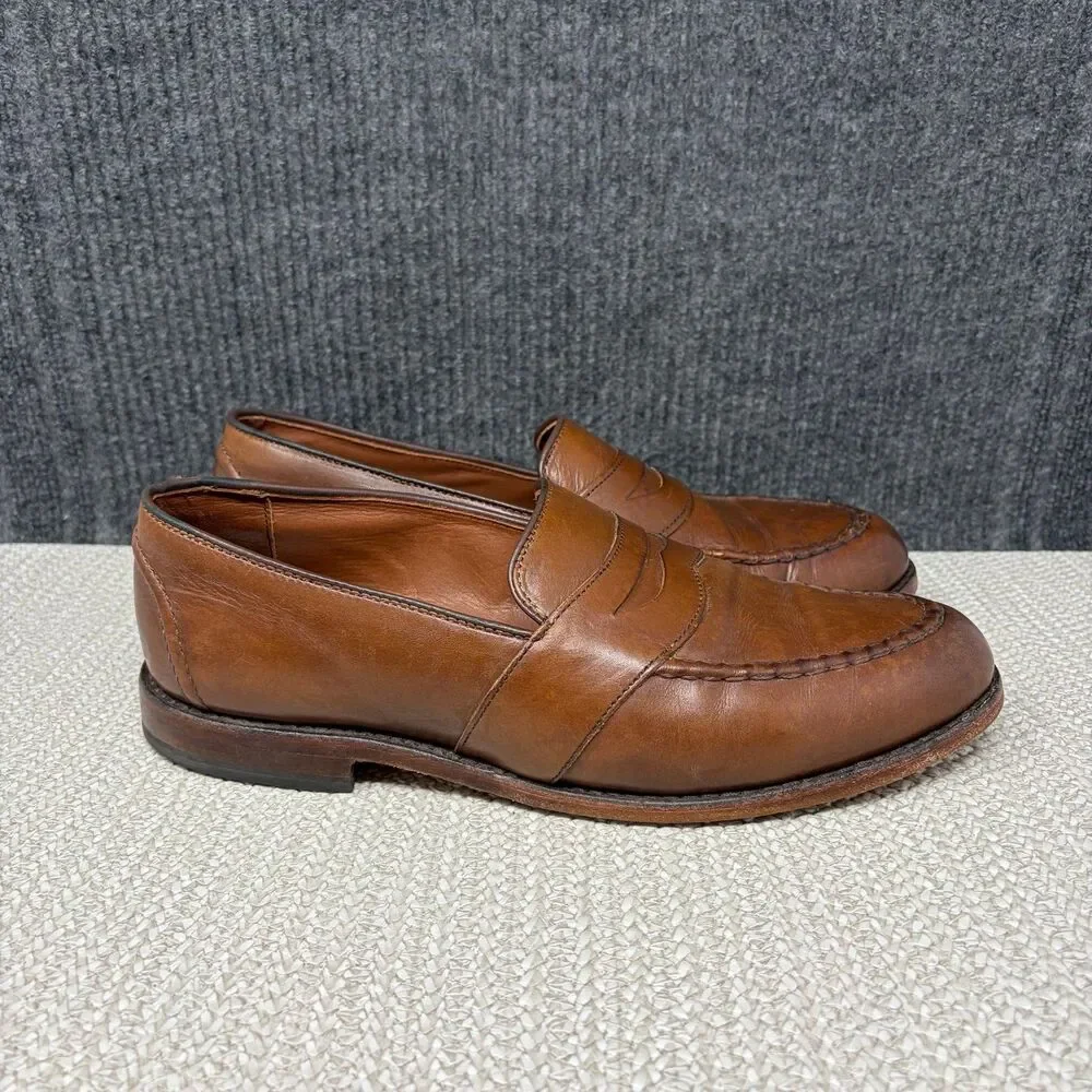 Allen Edmonds Randolph Penny Loafers Brown Leather Dress Shoes Oxfords Sz 10 2E